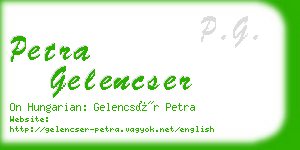 petra gelencser business card